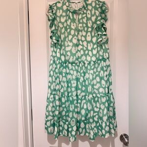 Milly Green and White Women’s Dress Size M
